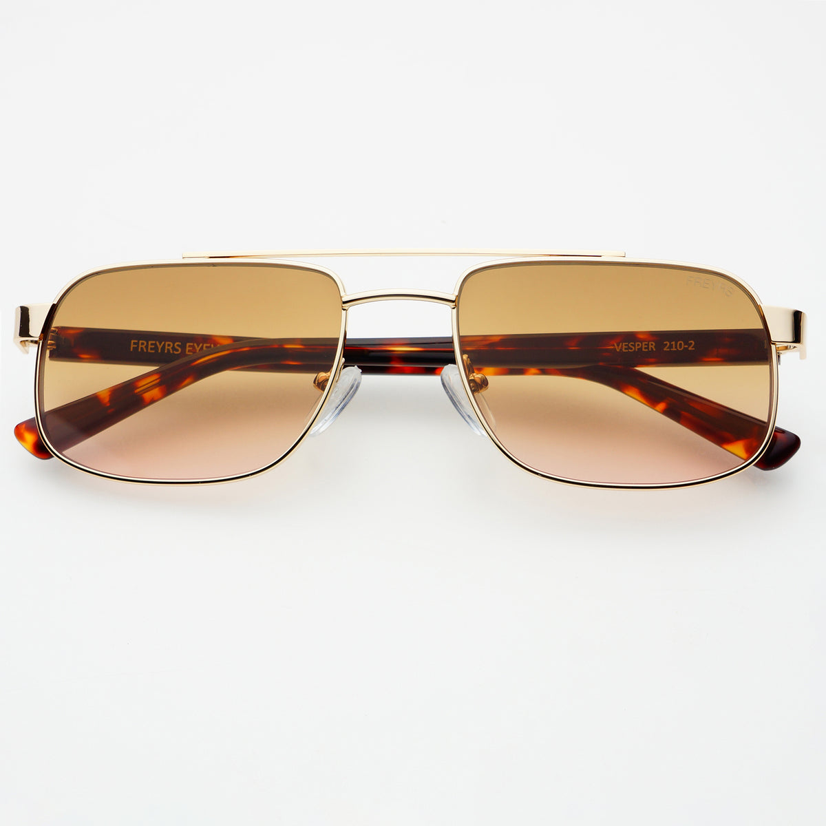Designer sunglasses unisex model Men Designer Sunglasses Shades Gold Metal Frame Square Style  main image 2