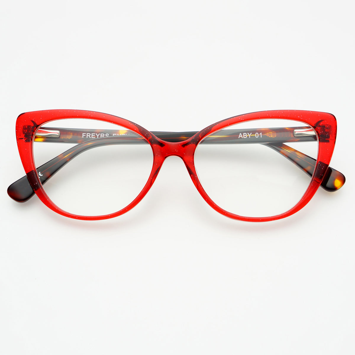 red glasses frames