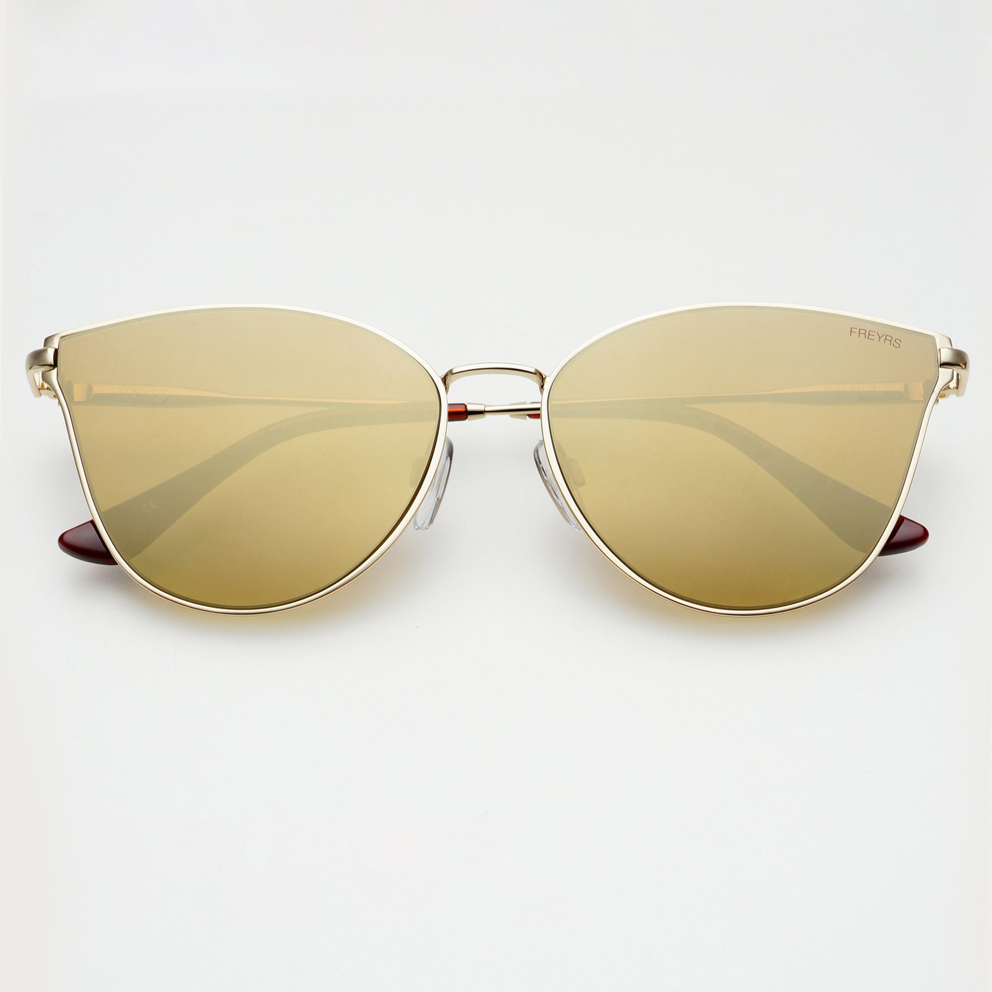 Gold rimmed clearance cat eye sunglasses