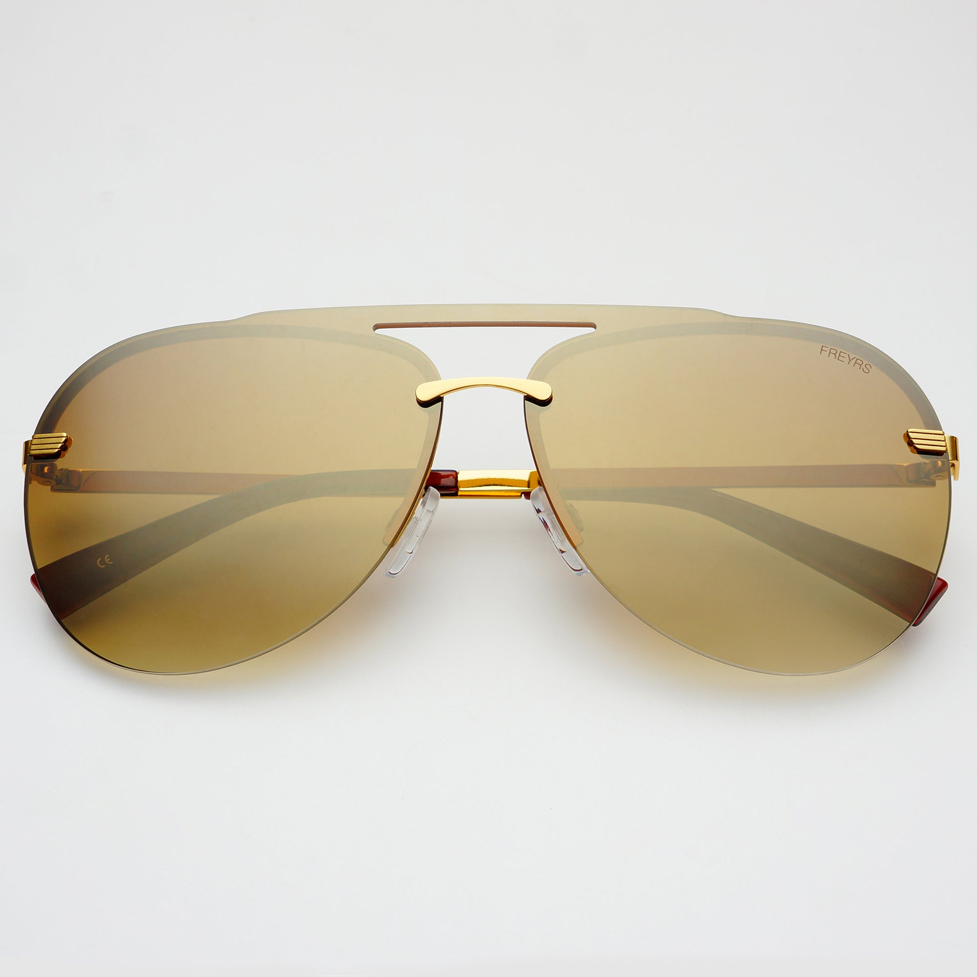 Gold mirrored hotsell aviator sunglasses