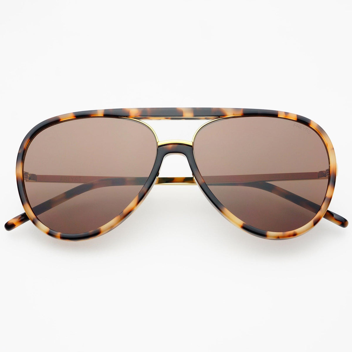 Tortoiseshell Aviator Non-Polarized Sunglasses with UV Protection Shay Tortoise Aviator Sunglasses by FREYRS Eyewear main image 4