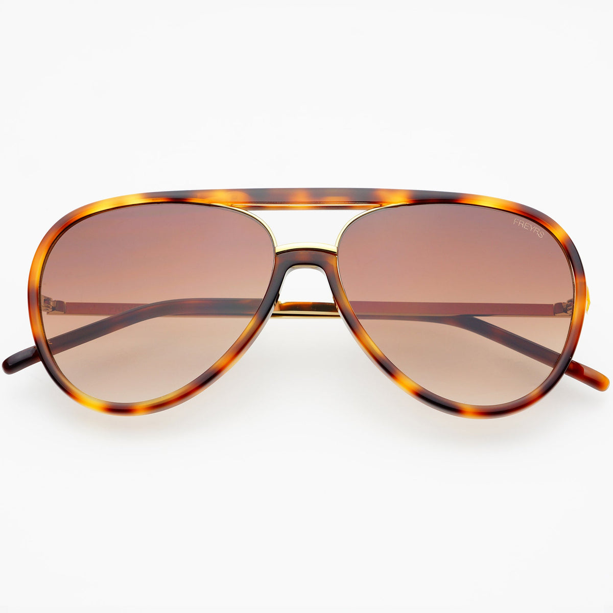 Shay Tortoise Aviator Sunglasses by FREYRS Eyewear display picture 1