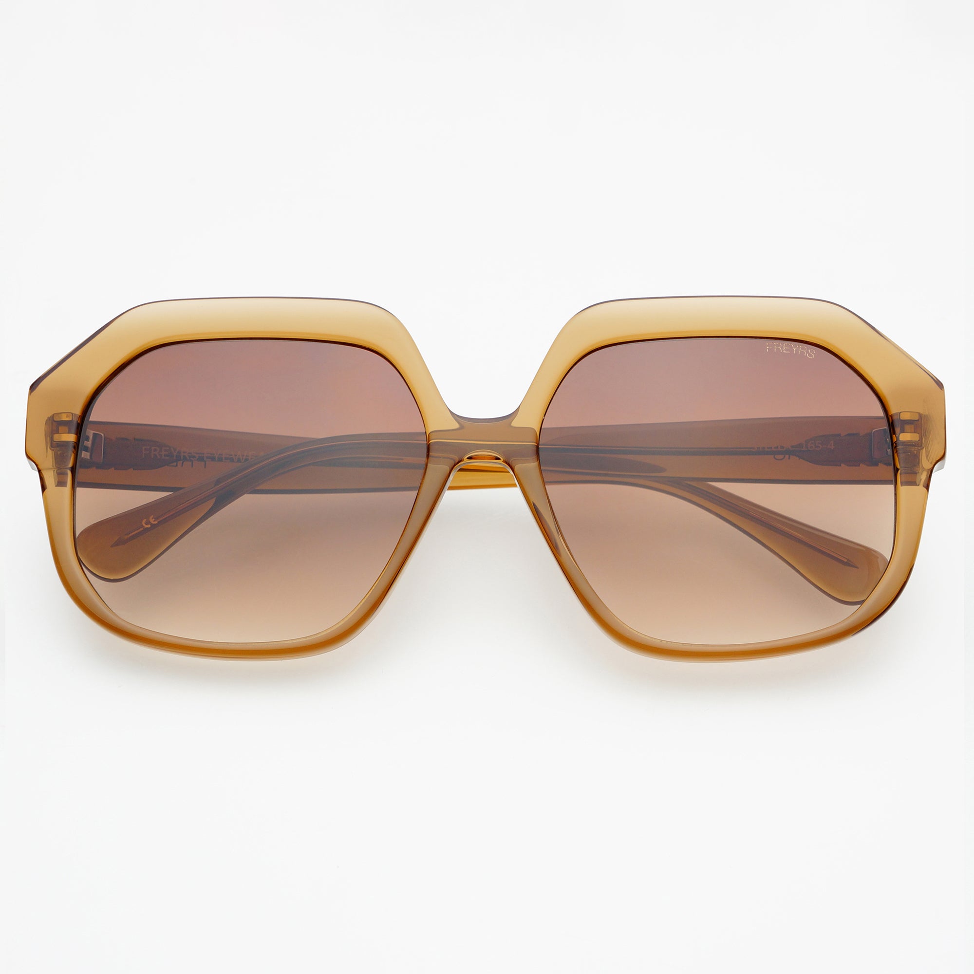 Lunettes De Soleil Femme Oversized - Monture Brune, Verres Bruns, Protection UV 100%, Jamais Portées