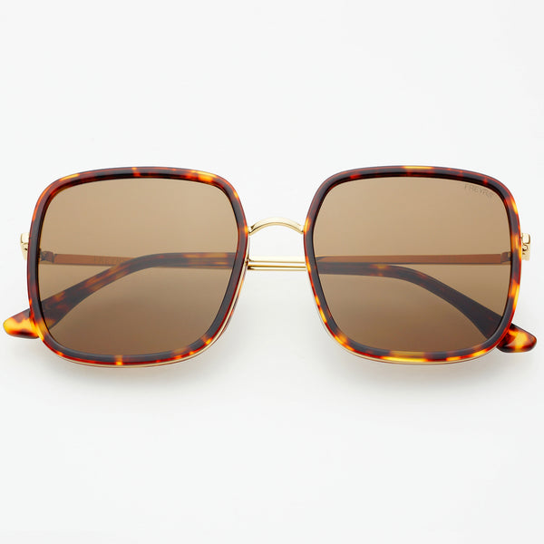 KOMONO Sunglasses Women Brown Square Oversized Lens Acetate Frame With Case Sunglasses For Women & Men | For All Face Shapes | KOMONO  main image 3