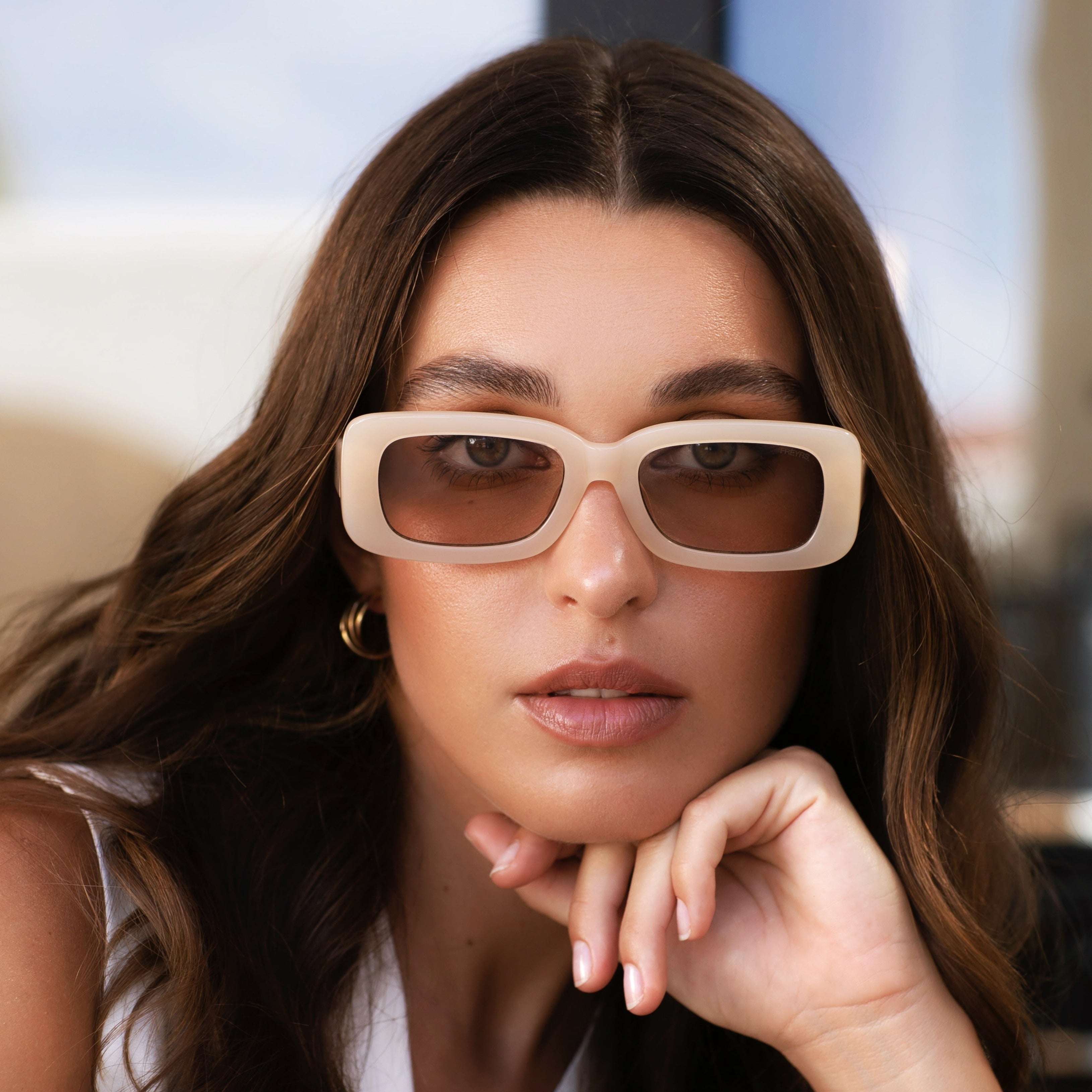 Noa Designer Fashion Rectangular Mens Womens Sunglasses