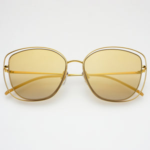 New 2022 Autumn/Winter Design: Golden Mask Green Lens Sunglasses