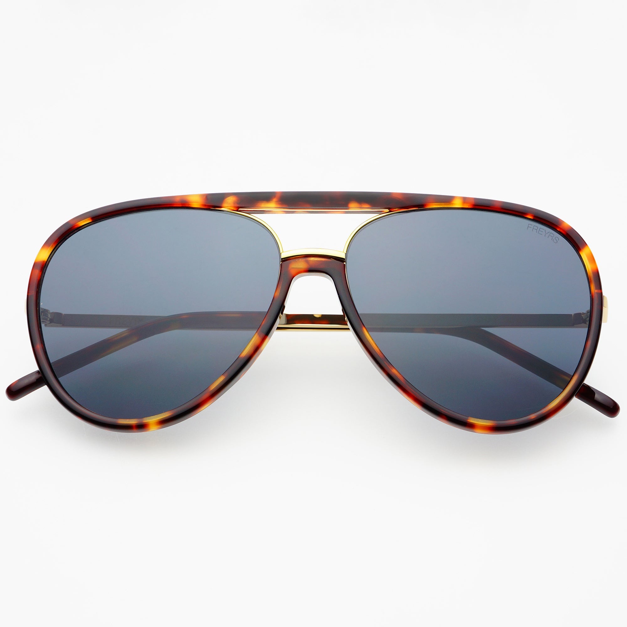 Shay Tortoise Mirrored Aviator Sunglasses by FREYRS Eyewear