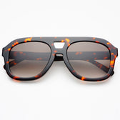 Gray Pearl Voyager Oversized Aviator Sunglasses