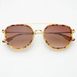 Weston Acetate Round Unisex Sunglasses Yellow Tortoise