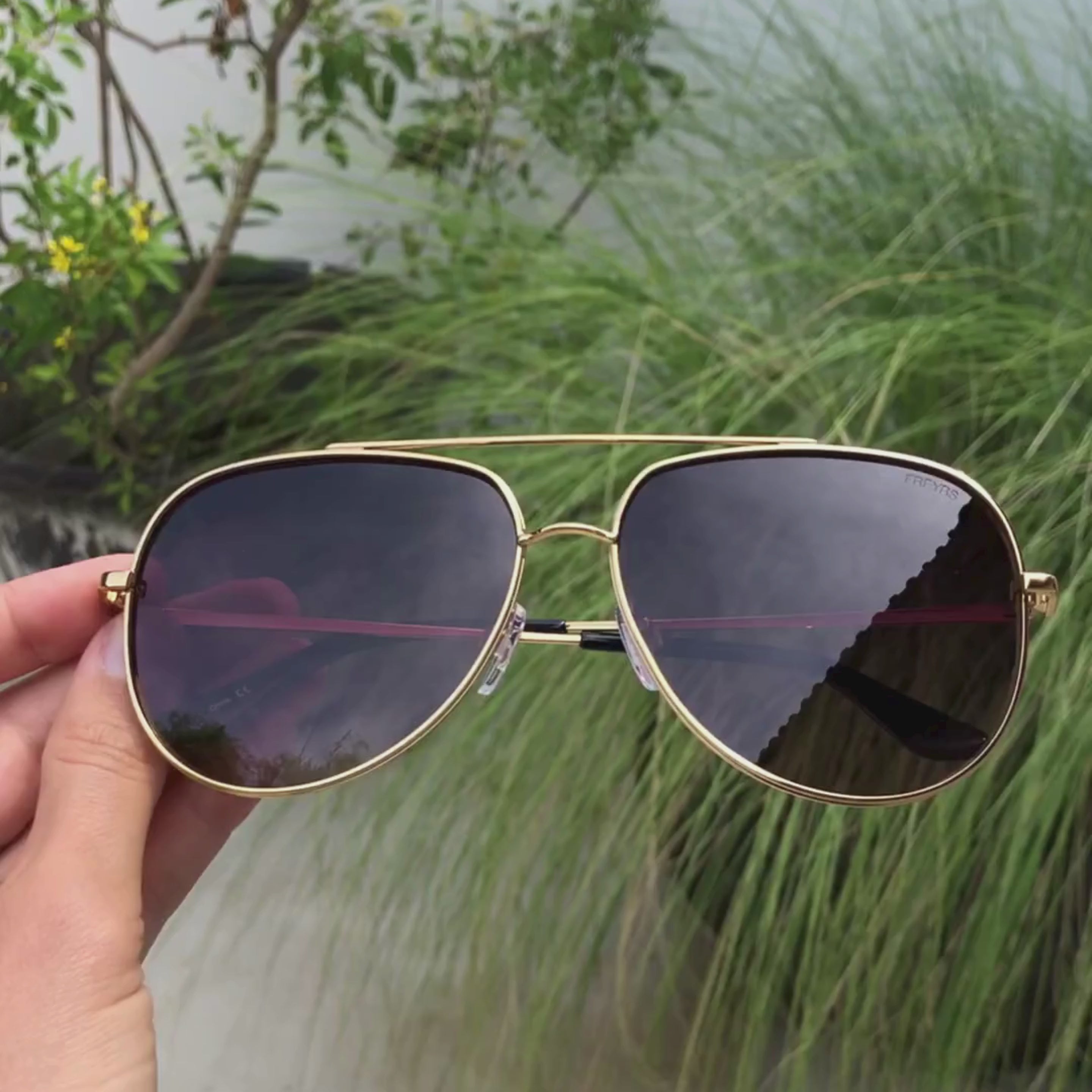 Gold rim sunglasses for hot sale womens