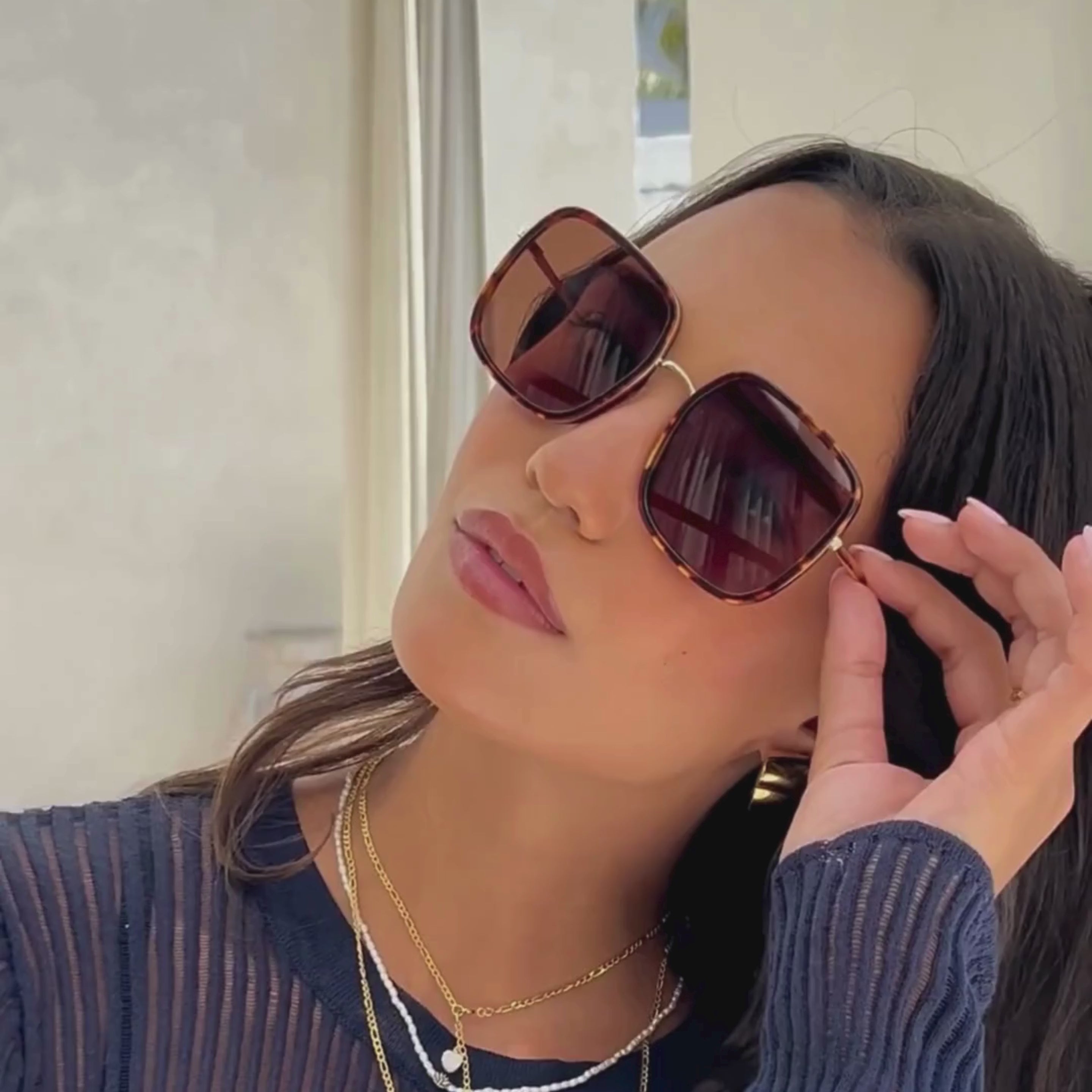 Cosmo Large Oversized Square Womens Sunglasses by FREYRS Eyewear