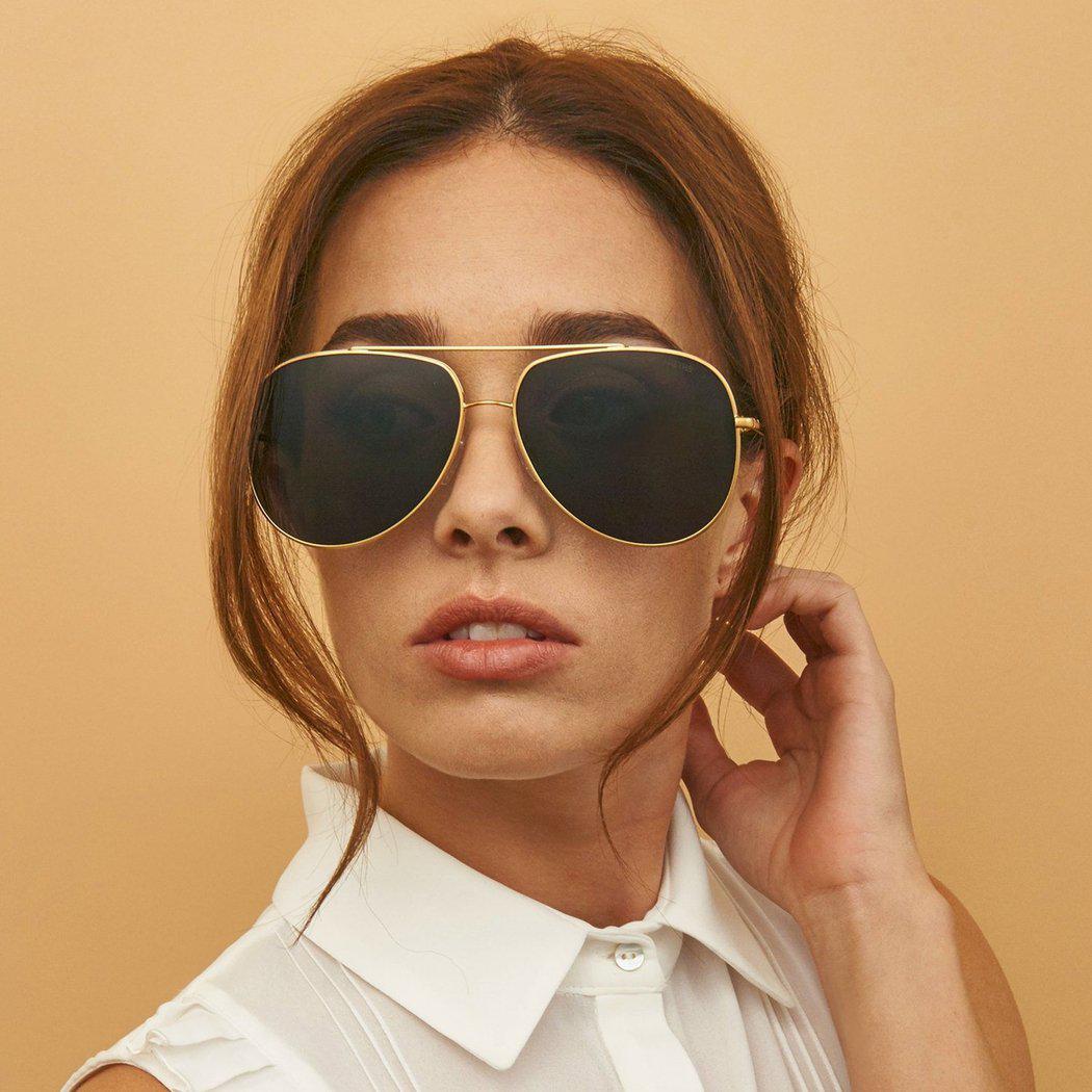 Gold frame sunglasses for women store