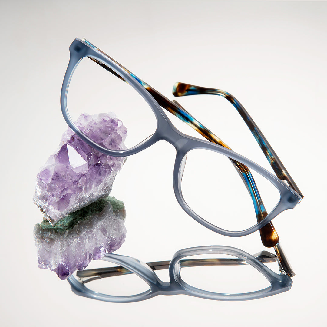 Betty. Premium womens lightweight reading glasses in blue